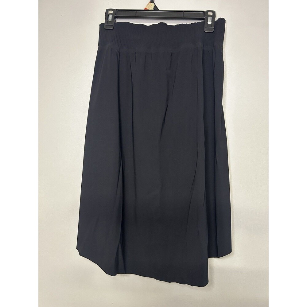 Athleta Womens Black Cosmic Elastic Waist Pull-On High Low A-Line Skirt Size XS - Picture 2 of 9